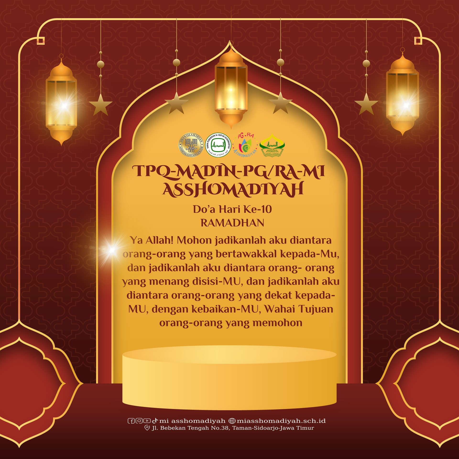 Doa Hari ke-10 Ramadhan