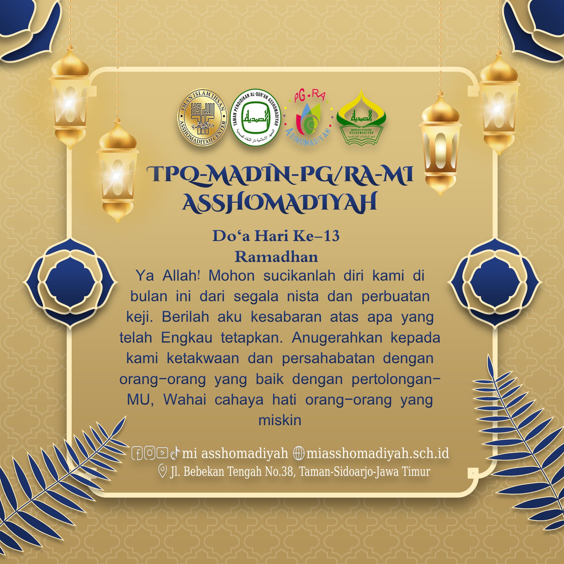 Doa Hari ke-13 Ramadhan