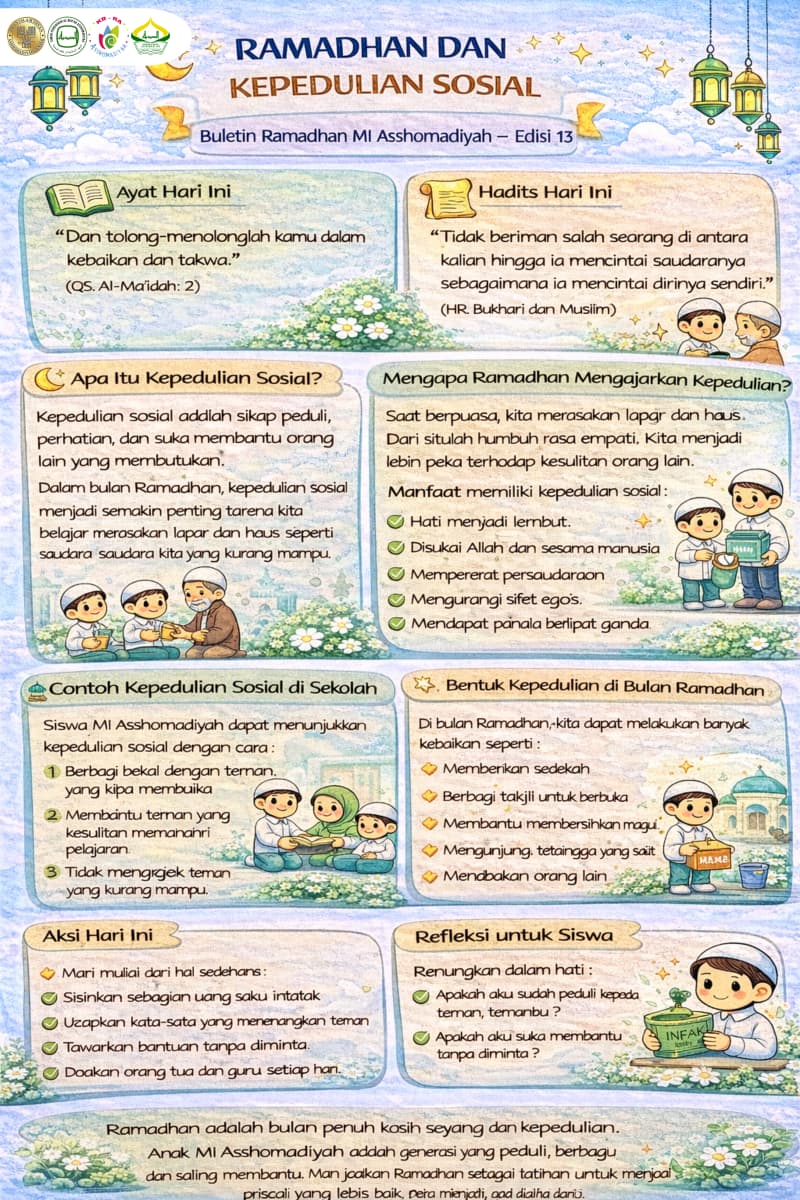 Buletin Ramadhan MI Asshomadiyah 1447 H/2026 M Edisi 13
