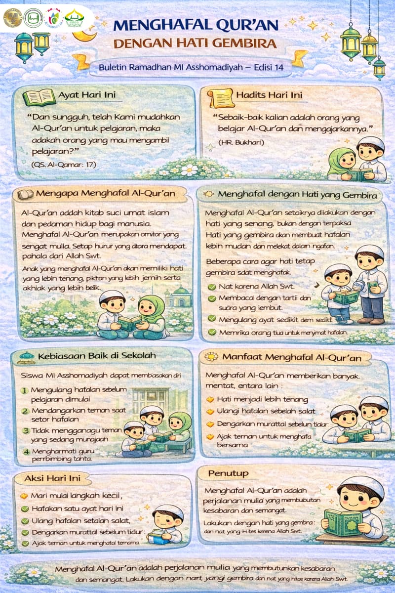Buletin Ramadhan MI Asshomadiyah 1447 H/2026 M Edisi 14