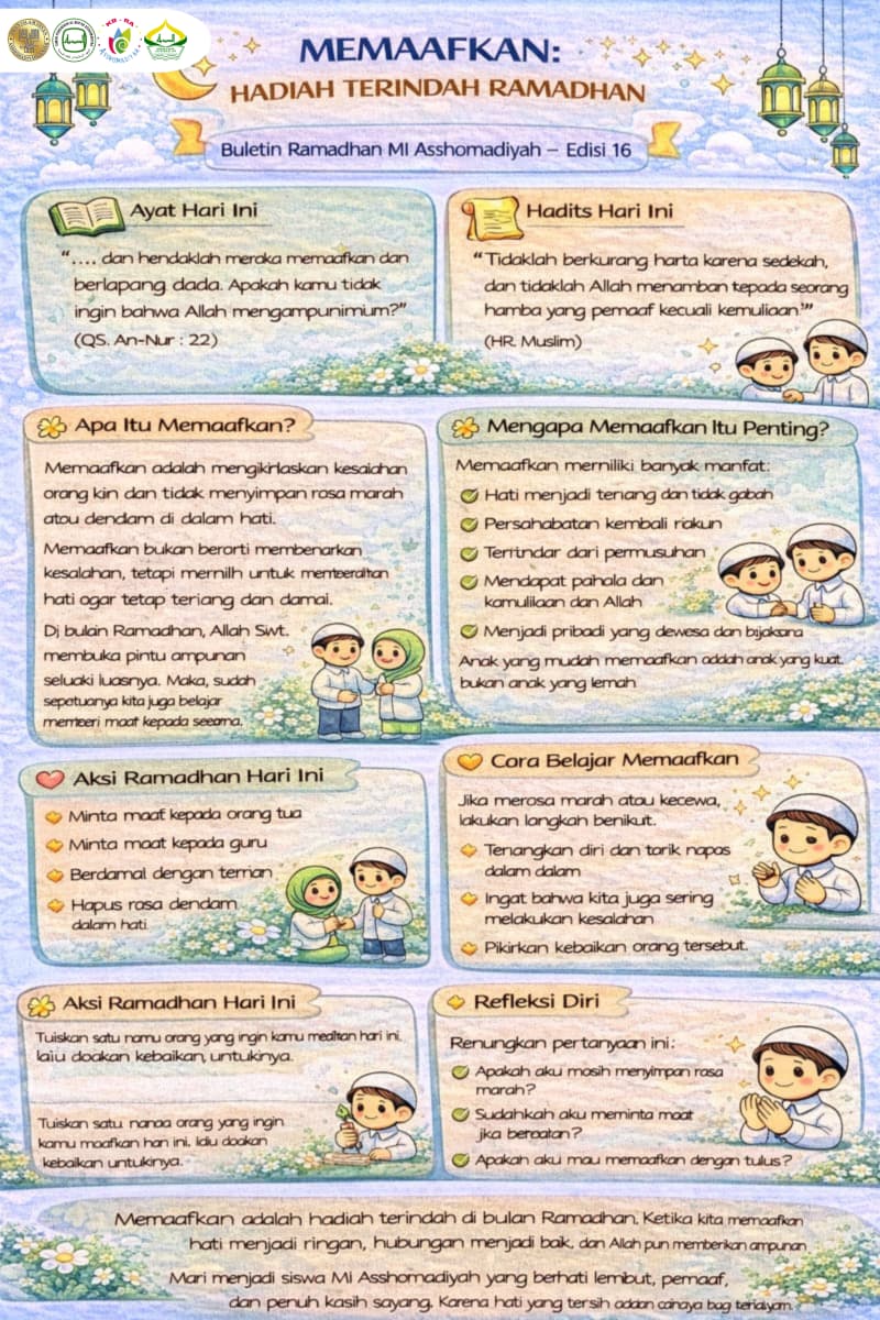 Buletin Ramadhan MI Asshomadiyah 1447 H/2026 M Edisi 16