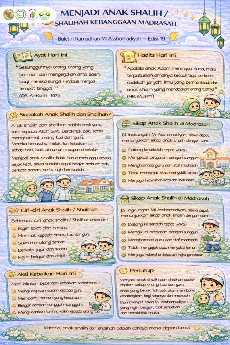 Buletin Ramadhan MI Asshomadiyah 1447 H/2026 M Edisi 19