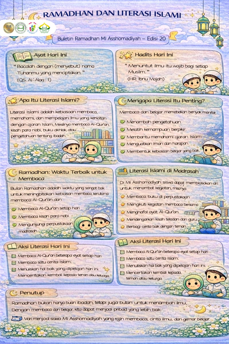 Buletin Ramadhan MI Asshomadiyah 1447 H/2026 M Edisi 20