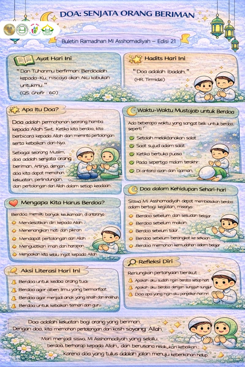 Buletin Ramadhan MI Asshomadiyah 1447 H/2026 M Edisi 21