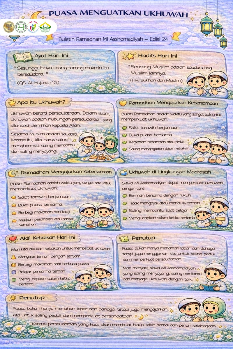 Buletin Ramadhan MI Asshomadiyah 1447 H/2026 M Edisi 24