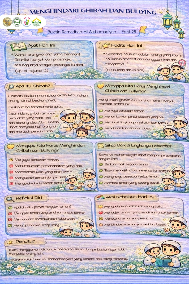 Buletin Ramadhan MI Asshomadiyah 1447 H/2026 M Edisi 25